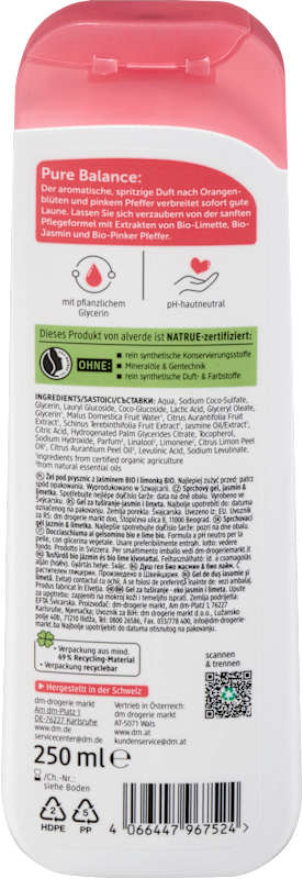 Alverde Gel Douche Bio Naturzauber (250ml)