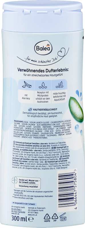 Balea Gel Douche Crème Sensitive (300ml)