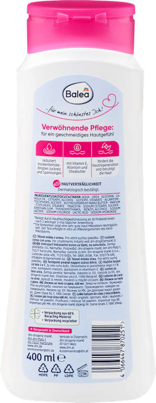 Balea Lotion Corps Urée (400ml)