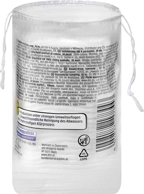 ebelin Tampons de coton 30 pièces