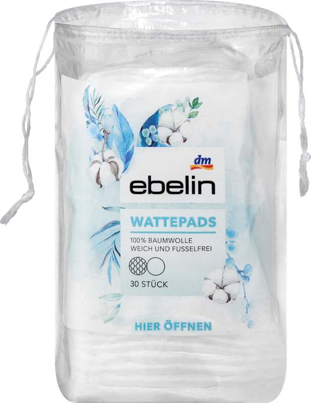 ebelin Tampons de coton 30 pièces