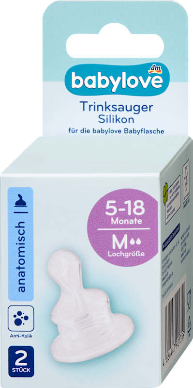 babylove Tétine anatomique silicone T2 5-18 mois 2 pièces