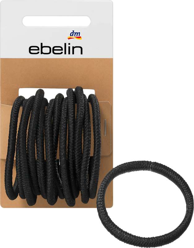 ebelin élastiques cheveux texturés noir 12 pièces