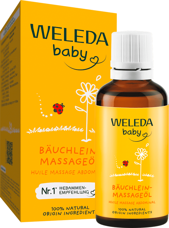 Weleda Baby Massageöl Bäuchlein, 50 ml — produit allemand authentique au Maroc