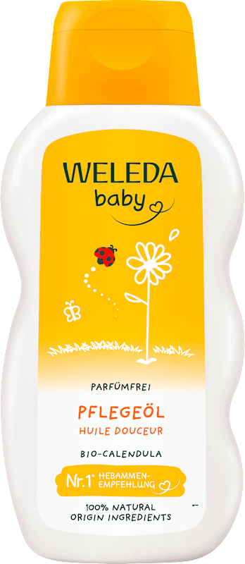 Weleda Babyöl Calendula parfümfrei, 200 ml — produit allemand authentique au Maroc