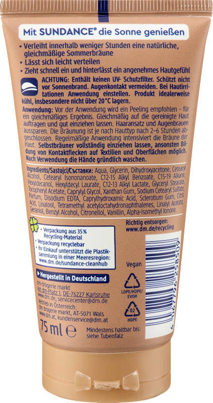 SUNDANCE Crème autobronzante visage TEINT 75 ml