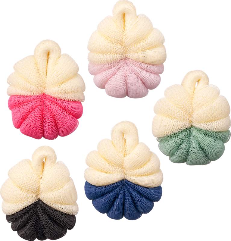 ebelin Éponge de massage exfoliante avec boucle, 1 pièce