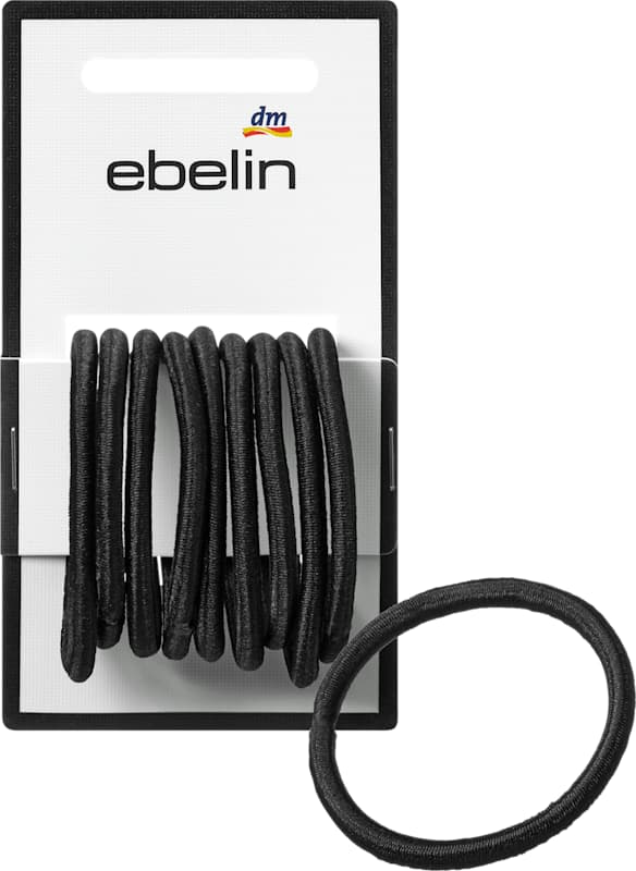 ebelin élastiques à cheveux épais noir 9 pièces