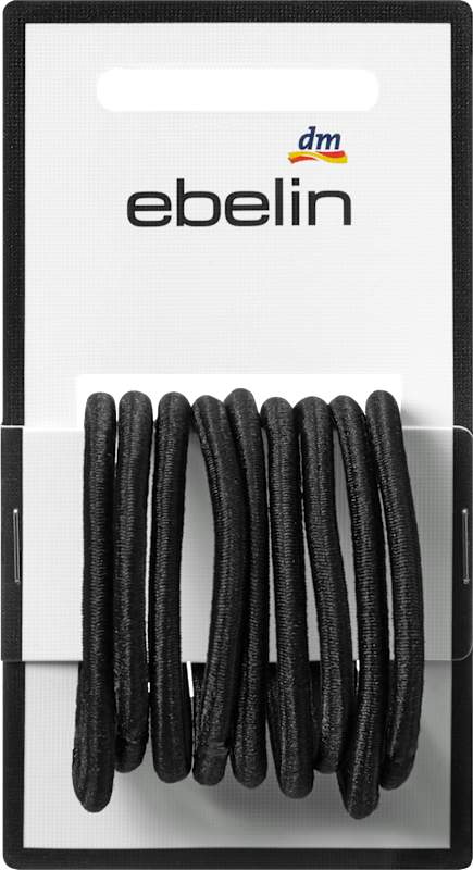 ebelin élastiques à cheveux épais noir 9 pièces