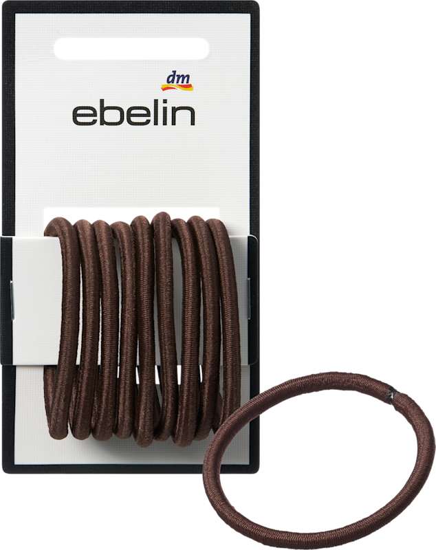 ebelin Élastiques à cheveux épais marron 9 pièces