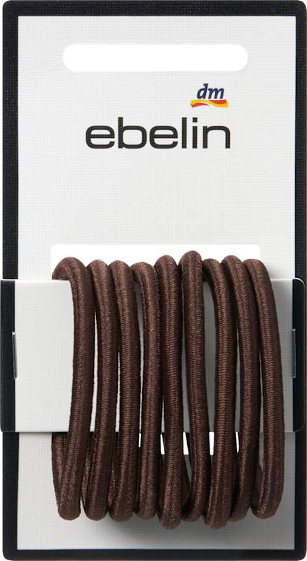 ebelin Élastiques à cheveux épais marron 9 pièces