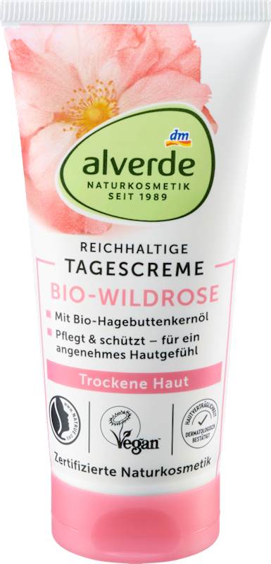 alverde NATURKOSMETIK Crème visage rose sauvage 50 ml