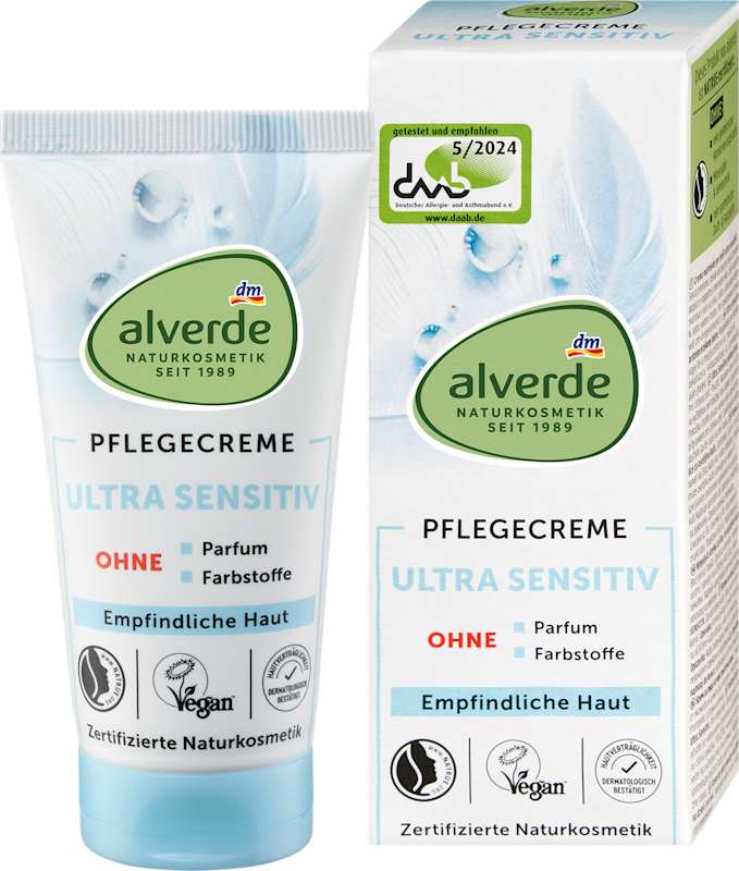 alverde NATURKOSMETIK Crème Visage Ultra Sensible, 50 ml