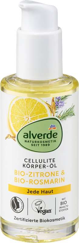 alverde NATURKOSMETIK Huile Corps Anti-Cellulite Citron & Romarin 100 ml