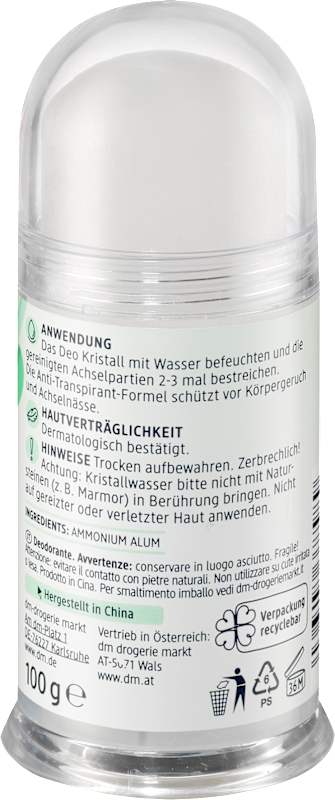 Balea Déodorant stick anti-transpirant Kristall 100 g
