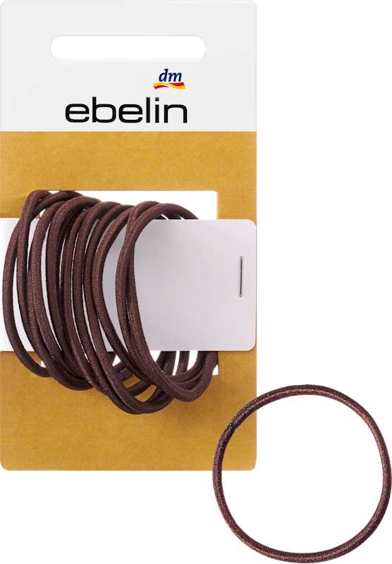 ebelin élastiques cheveux fins marron 12 pièces