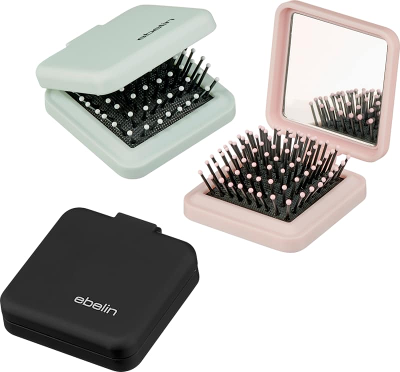 ebelin mini brosse pliable avec miroir 1 pièce