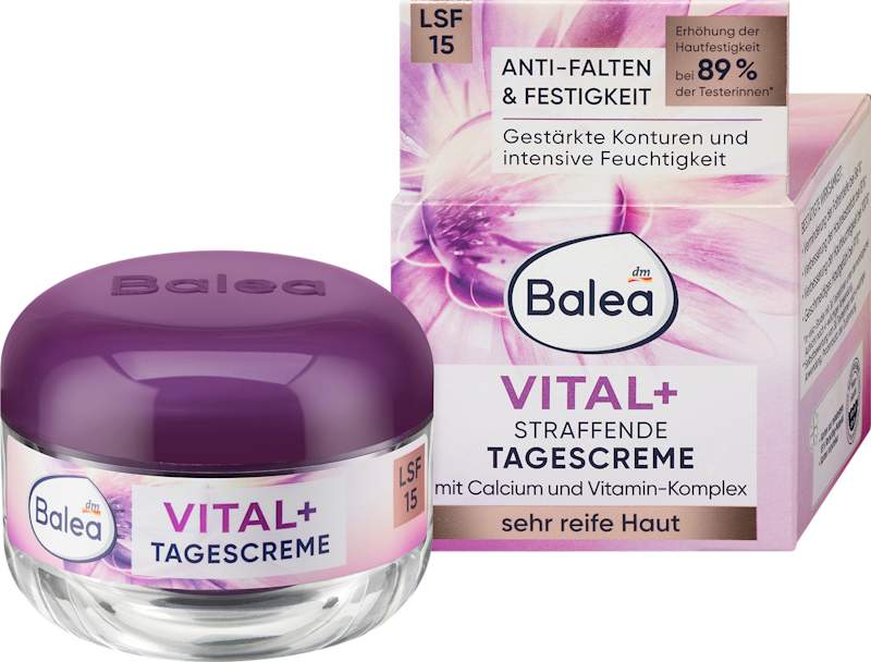 Balea Crème visage Vital + raffermissante LSF 15 50 ml