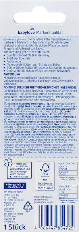 babylove Ciseaux à ongles bébé anti-allergène 1 pièce