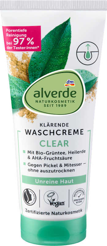 alverde NATURKOSMETIK crème nettoyante Clear 100 ml