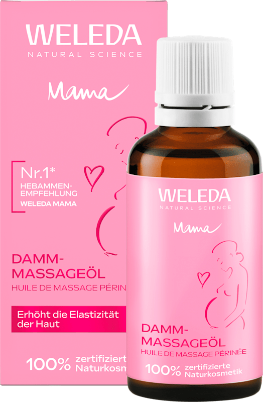 Weleda Damm Massageöl Mama, 50 ml — produit allemand authentique au Maroc