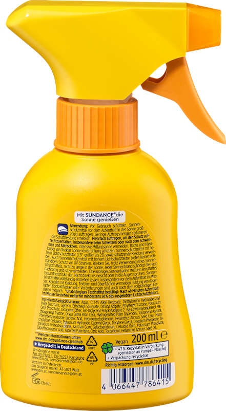 SUNDANCE Spray solaire Kids LSF 50, 200 ml