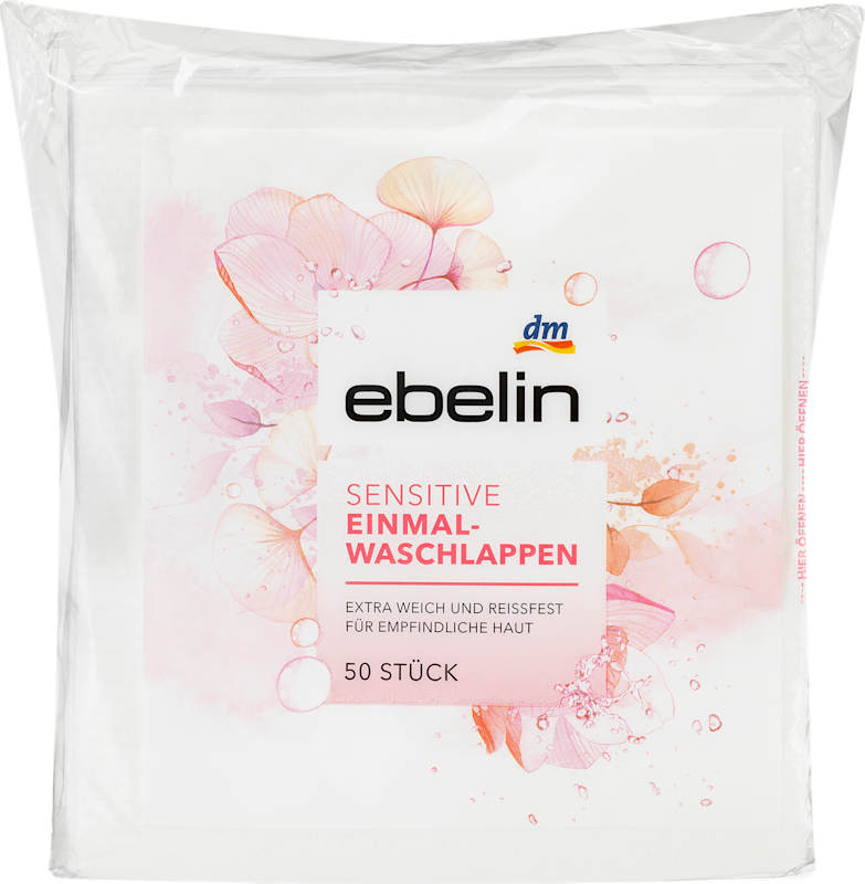 ebelin Gants de toilette jetables sensitive 50 pcs