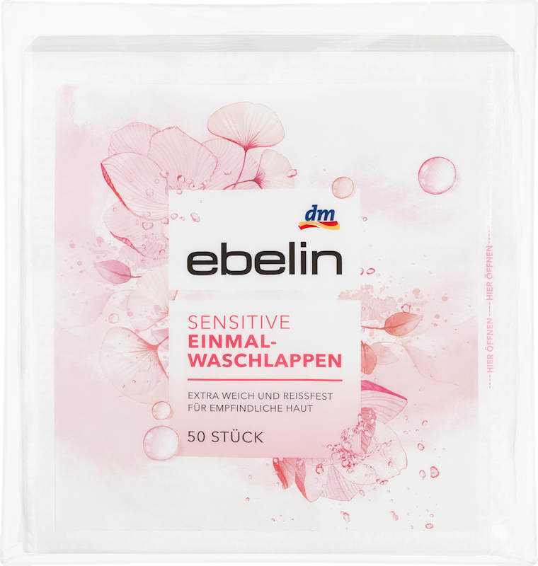 ebelin Gants de toilette jetables sensitive 50 pcs
