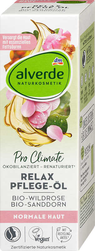 alverde NATURKOSMETIK Huile corporelle rose sauvage argousier 100 ml