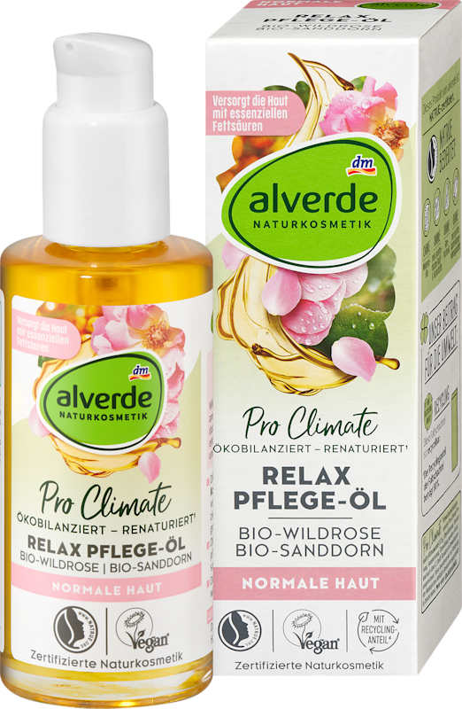 alverde NATURKOSMETIK Huile corporelle rose sauvage argousier 100 ml
