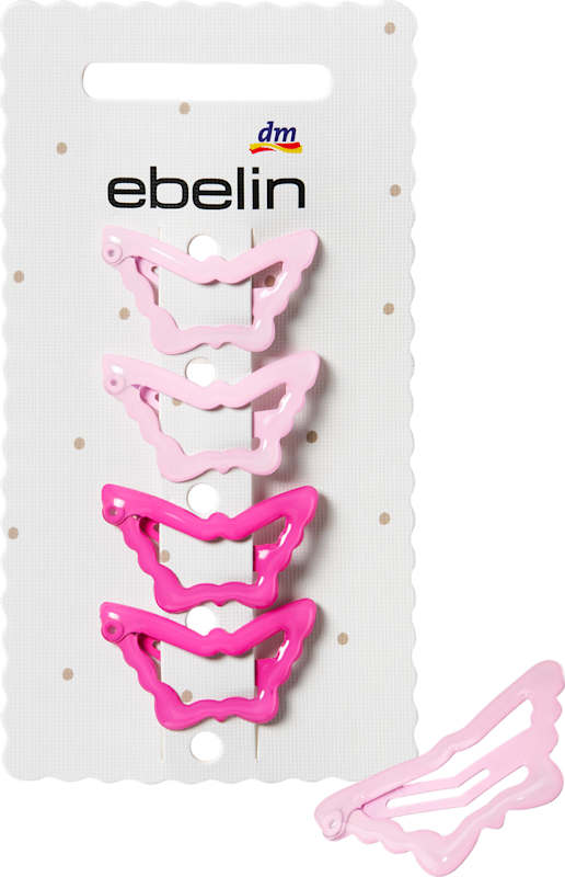 ebelin Pinces à cheveux papillon, 4 pièces