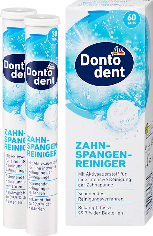 Dontodent Pastilles nettoyantes pour appareil dentaire, 60 pcs