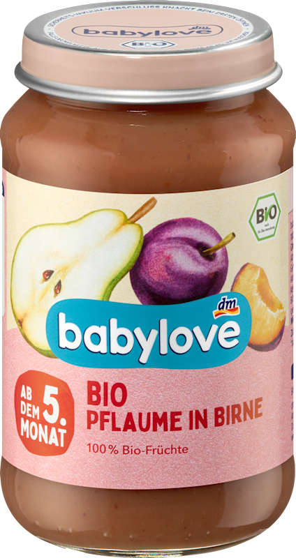 babylove Fruits prune-poire dès le 5e mois, 190 g