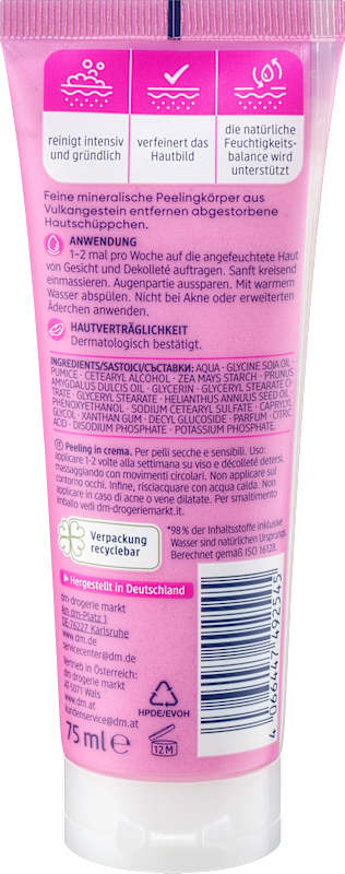 Balea crème gommante, 75 ml