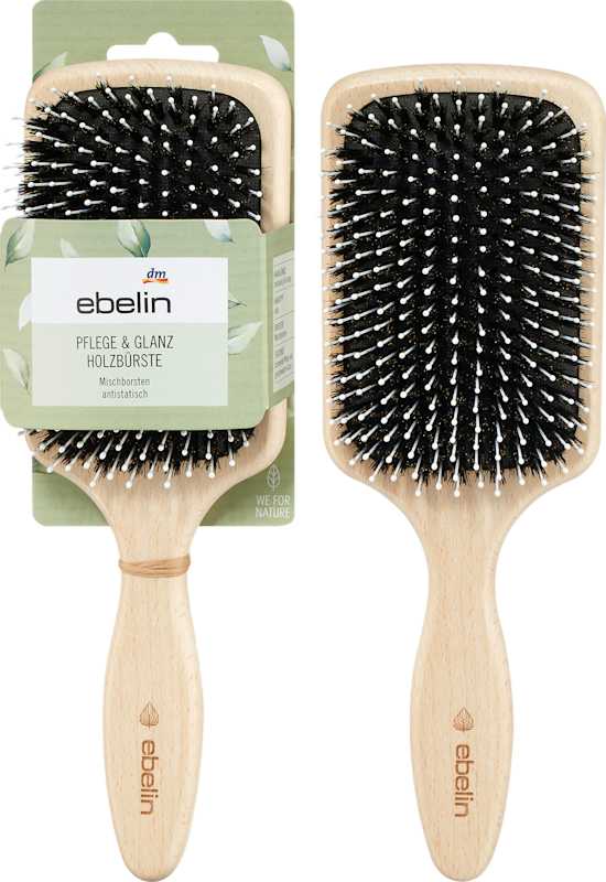 ebelin Brosse à cheveux en bois Soin & Brillance extra large 1 pièce