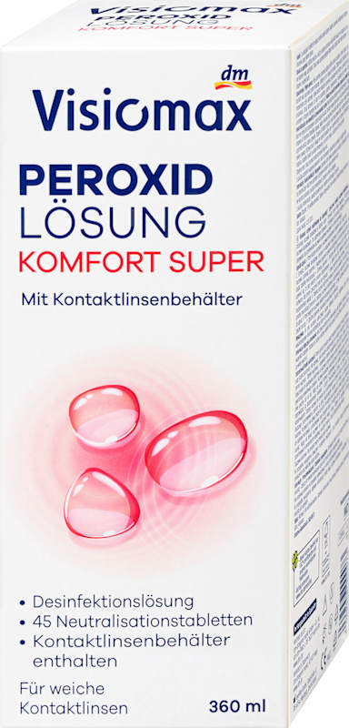 Visiomax Solution peroxyde Komfort Super lentilles souples avec étui 360 ml