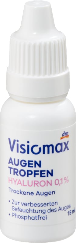 Visiomax Gouttes oculaires 0,1% acide hyaluronique 15 ml