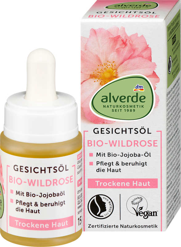 alverde NATURKOSMETIK Huile visage rose musquée 15 ml