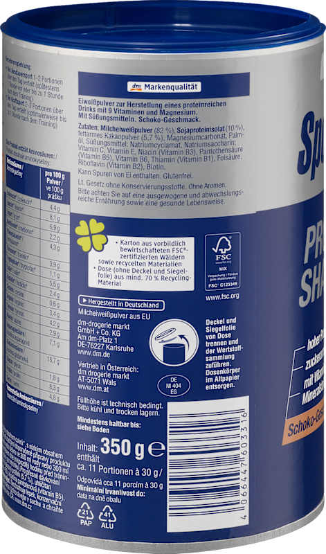 Sportness poudre protéinée Protein Shake 90 chocolat 350 g