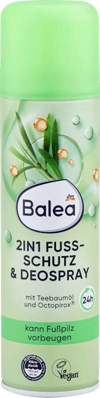 Balea Spray 2en1 protection pieds et déodorant, 200 ml