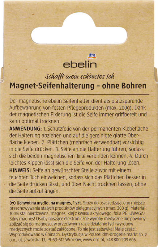 ebelin Porte-savon magnétique 1 pc