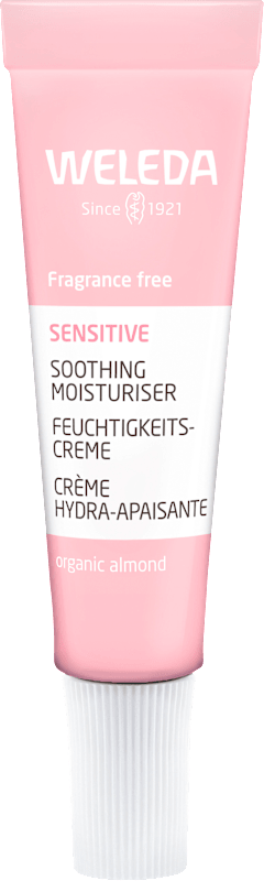 Weleda Crème hydratante sensitive, Reisegröße, 10 ml — produit allemand authentique au Maroc