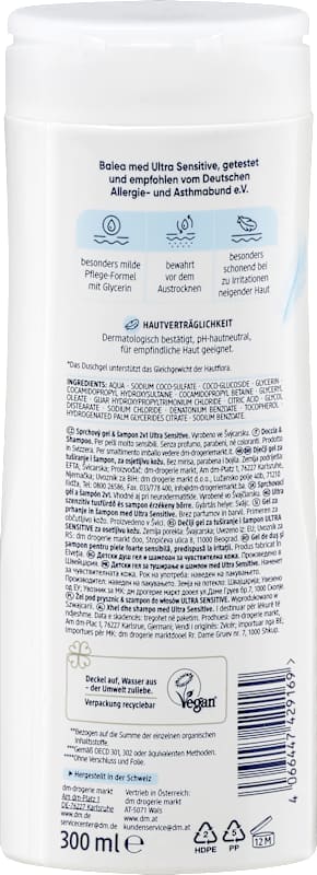 Balea med Gel douche & shampoing enfants Ultra Sensitive 300 ml