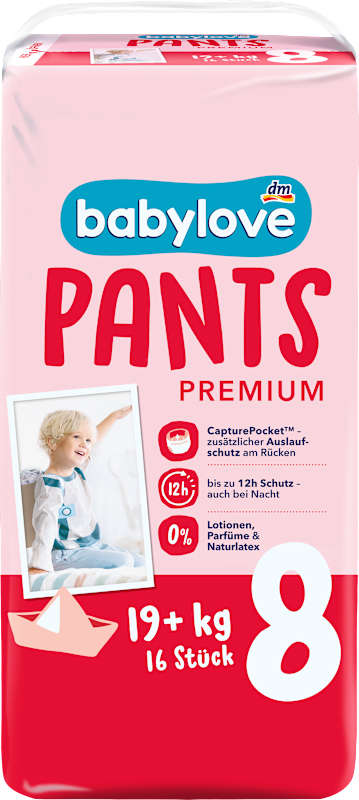 babylove couches-culottes Premium T8 (19+ kg) 16 pièces