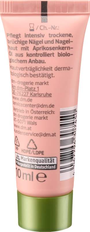 alverde NATURKOSMETIK crème soin ongles abricot 10 ml