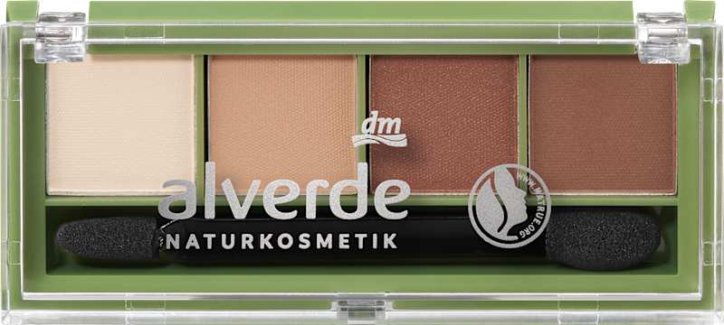 alverde NATURKOSMETIK Palette fards à paupières Quattro 37 Chocolate, 4,4 g