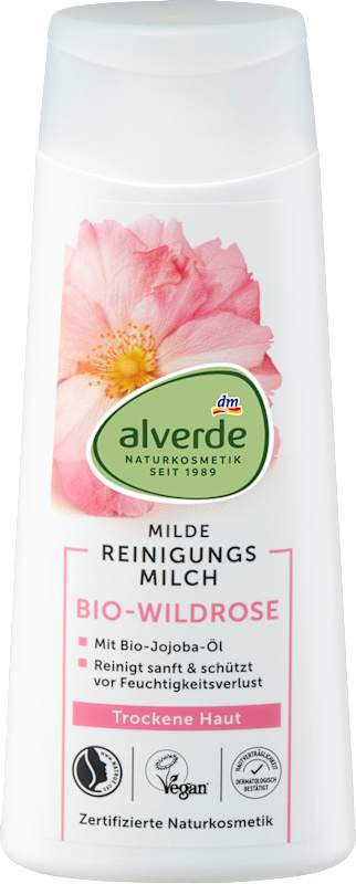 alverde NATURKOSMETIK lait démaquillant rose sauvage doux 200 ml