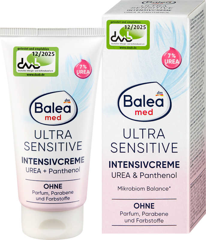 Balea med Crème Intensive Ultra Sensitive 7% Urée + Panthénol 50 ml