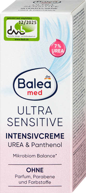 Balea med Crème Intensive Ultra Sensitive 7% Urée + Panthénol 50 ml