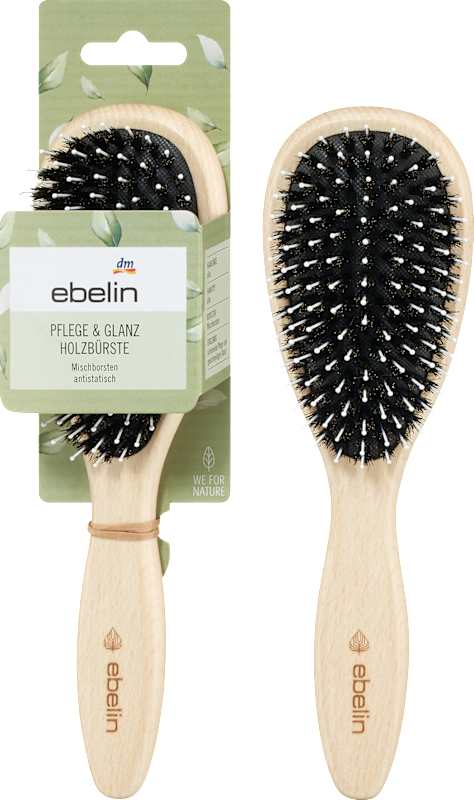 ebelin brosse à cheveux en bois Soin & Brillance ovale 1 pièce